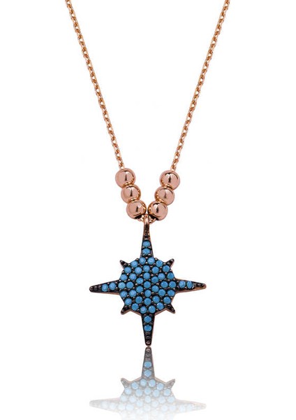 925 Ayar Gümüş Yıldız Kadın Gümüş Kolye PT2610454 (945945)