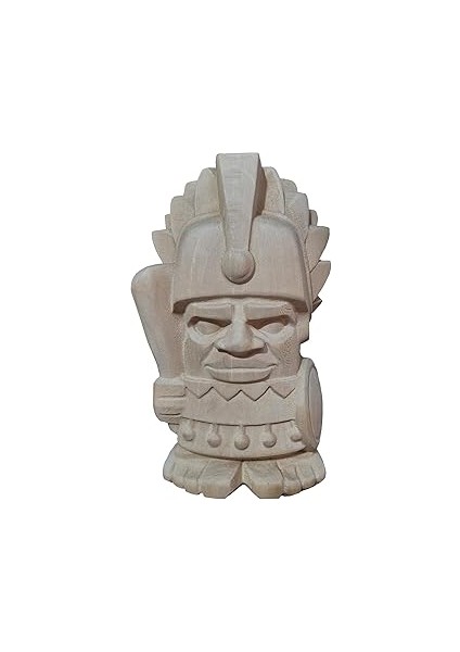 Ahşap Dekoratif Büst Heykeli Maya Totem