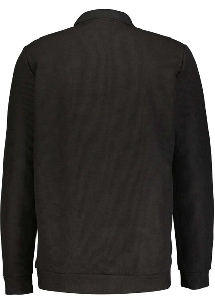 V Patlı Waffle Siyah Erkek Sweatshirt SW2013700020 fiyatları