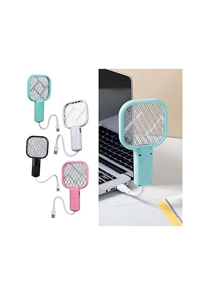 Güncelçarşı 1 Adet USB Sinek Öldürücü Raket Uv Mor Işıklı Elektrikli Sivrisinek Öldürücü, Powe