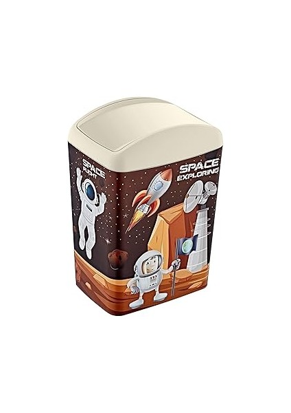 Smartware Resimli Çöp Kutusu Döner Kapak 5 Lt Space