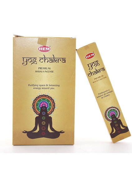 Hem Yog Chakra Masala Aromalı Çubuk Tütsü