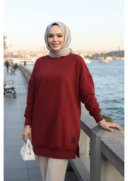 Bordo Tesettür Tunik 30644BR fırsatları