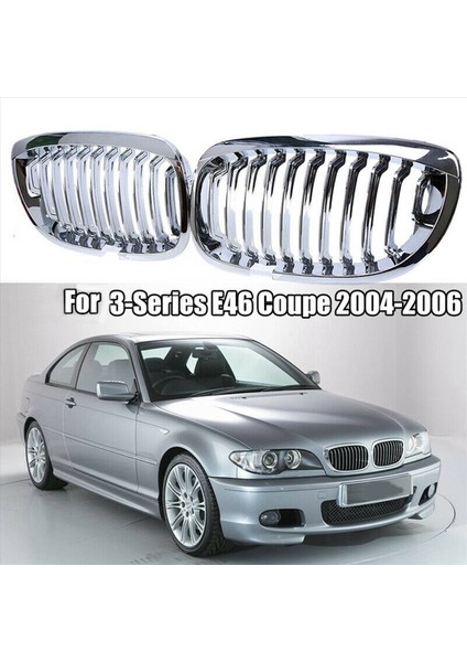 -Bmw E46 3 Serisi Coupe Cabriolet 2-Door Lcı 2003-2006 Front Hood Center Böbrek Izgara Grill (Chrome Tek Çizgi) (Yurt Dışından) fiyatları