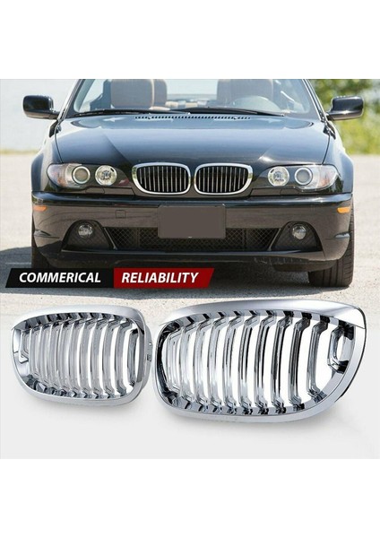 -Bmw E46 3 Serisi Coupe Cabriolet 2-Door Lcı 2003-2006 Front Hood Center Böbrek Izgara Grill (Chrome Tek Çizgi) (Yurt Dışından) fırsatları