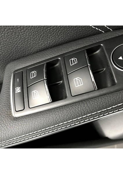 Mercedes Için 2x Benz ml Gl W166 X166 C W204 E W212 Glk X204 Sınıf Kapı Asansör Düğmesi Çıkartmaları Abs Krom Trim Aksesuarları (Yurt Dışından) fırsatları