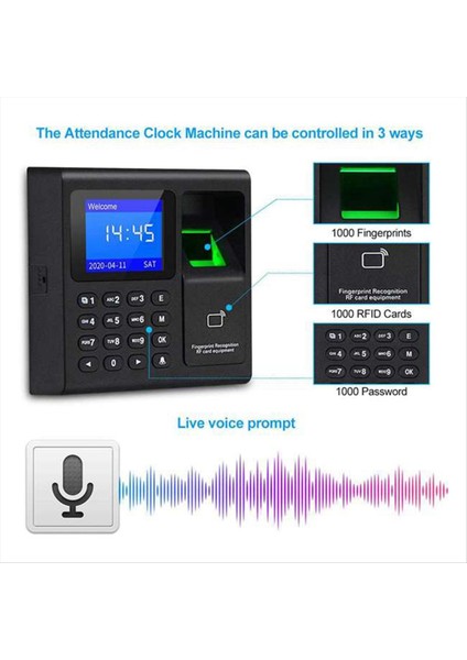 Parmak Izi Katılım Makinesi Rfıd Tuş Takımı Erişim Kontrolü Elektrik Zaman Saat Kayıt Cihazı USB Veri Anahtarlarla Yönetin (Yurt Dışından) fırsatları