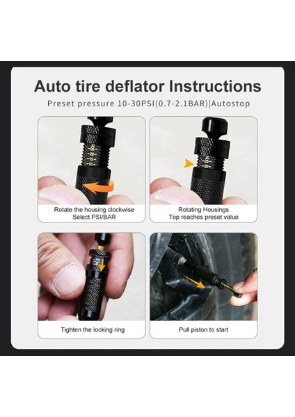 4pcs Otomatik Lastik Deflatörleri 4&#39 Lü Offroad Araçları Için Uygun Ayarlanabilir Basınç Motosiklet Vanaları Kapaklar (Yurt Dışından) indirimleri