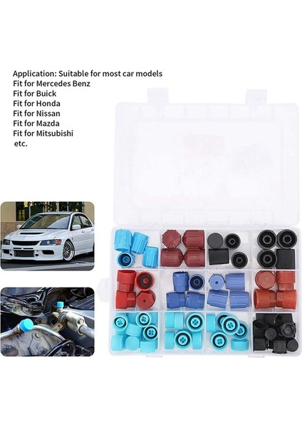 77 Adet Kutu Evrensel Araba Klima Toz Kapağı Yedek Bir C Sistem Yüksek Düşük Yan Bağlantı Noktası Kapakları Parçaları Değiştiren Parçalar (Yurt Dışından) modelleri