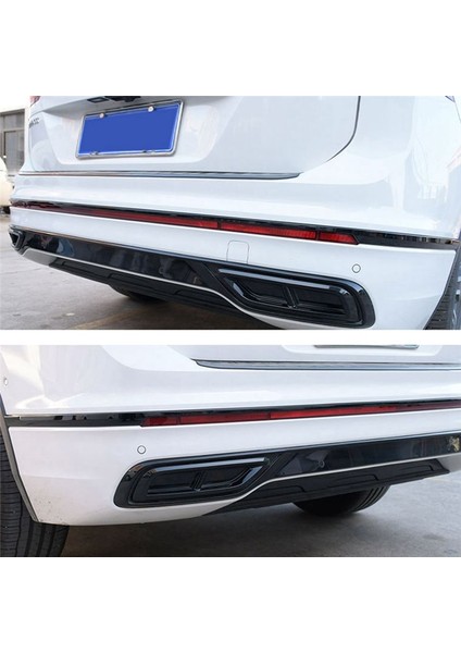 4pcs Araç Arka Tampon Trim Dış Pullar Vw Tiguan L 2022 2023 Otomatik Aksesuarlar Geri Dudak Koruması Parlak Siyah (Yurt Dışından) indirimleri