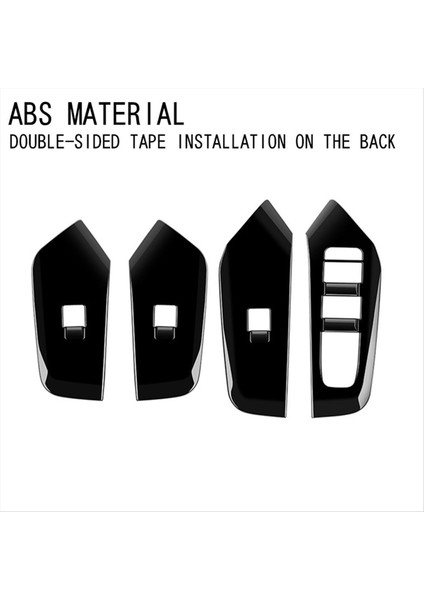 Araba Iç Kapı Koltuk Pencere Cam Anahtar Çerçeve Panel Toyota Prius 60 Serisi 2022 2023 Siyah (Yurt Dışından) fırsatları