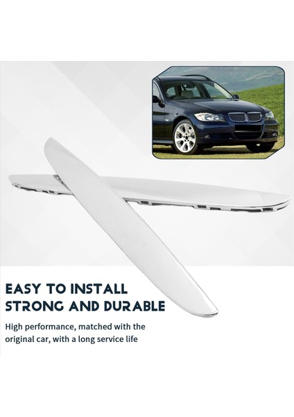 2pcs Krom Abs Ön Tampon Böbrek Izgara Kapak Kapağı Trim 51137117242 Bmw 3 Serisi E90 E91 2006-2008 (Yurt Dışından) indirimleri