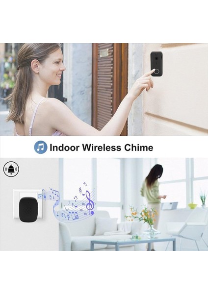 2x Kapı Zili Kamera 1080P Tel Daha Az Kapı Zili Kamera Wifi Ağ Bağlantısı Ses Dönüşümü 2 Yönlü Konuşma (Yurt Dışından) indirimleri