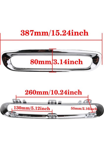 Arka Sis Lambası Çerçeve Dekorasyon Kapağı Trim For-Bmw Mini R56 Cabrio R57 Lci Cooper R58 Roadster R59 Krom (Yurt Dışından) modelleri