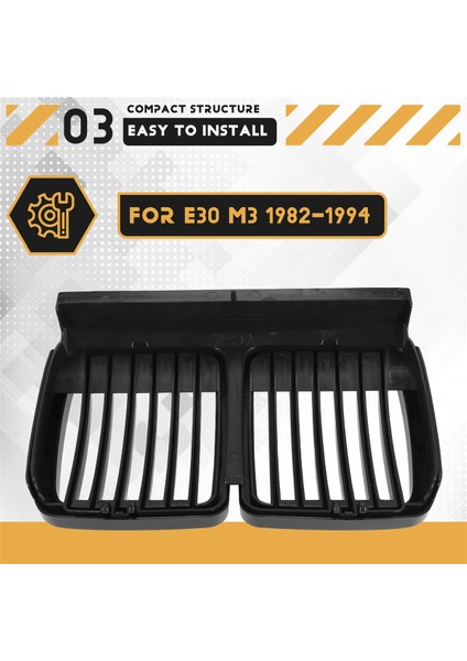 Bmw E30 3 Serisi M3 Ön Kaput Tampon Izgara Mat Siyah 1982-1994 Için Ön Izgara Yedek (Yurt Dışından) indirimleri