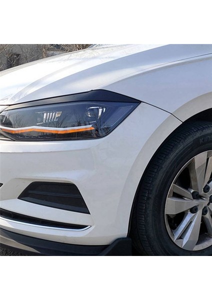 1paır Ön Far Göz Kapağı Kaş Döşeme Çıkartması Vw Polo 2019-2022 Kalıp Lambası Kaş Şeritleri Kapak Kapağı B (Yurt Dışından) indirimleri