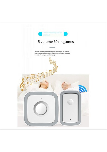 Çağrı Düğmesi Çağrı Cihazı Kablosuz Kapı Çanları Kablosuz Çağrı Cihazı 5 Vites 300M/YAŞLI/HASTA/ENGELLI/HAMILE Kadın Eu Fiş (Yurt Dışından) indirimleri