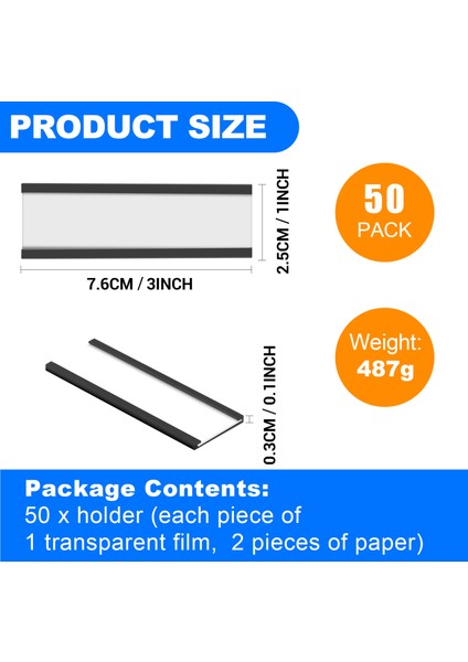 50 Paket Manyetik Etiket Tutucu C Kanalı Manyetik Etiketler Açık Plastik Koruyucu ile Manyetik Veri Kartı Tutucu (Yurt Dışından) fiyatları