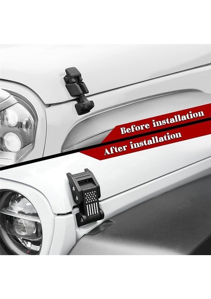 Jeep Wrangler Için Araba Motor Kaput Mandal Kilitli Yakalama Kapak Kiti Jk 2007-2017 Jl Jt Gladiator 2018-2022 Aksesuarlar (Siyah) (Yurt Dışından) modelleri