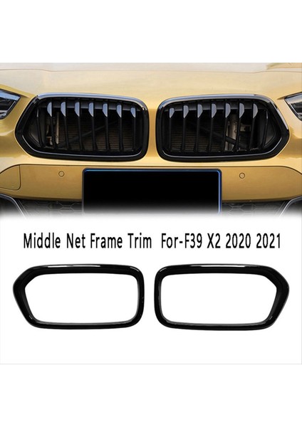 Bmw X2 Serisi F39 2018-2021 Mat Siyah Için Ön Tampon Izgara Çerçeve Kapağı Trim Yarışı Orta Net Çerçeve Döşeme (Yurt Dışından) fırsatları