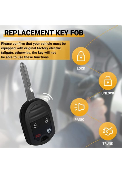 Anahtarsız Giriş Uzaktan CWTWB1U793 Ford Explorer Mustang Expedition Edge Focus Lincoln Merkür Sable Mazda Key Fob Fob 2 Pcs (Yurt Dışından) indirimleri