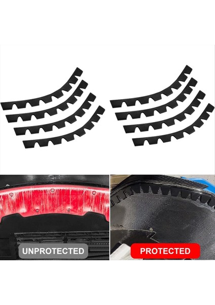 Yedek Koruma Kiti Bölüm 8pcs Aksesuarlar Anti-Çizik Tampon Araba Diy Kiti Koruyucu Kayma Plakası Kauçuk (Yurt Dışından) modelleri