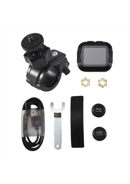 Su Geçirmez Motosiklet Gerçek Zamanlı Lastik Basınç Izleme Sistemi Harici Sensör Kablosuz LCD Ekran Moto Tpms (Yurt Dışından) modelleri