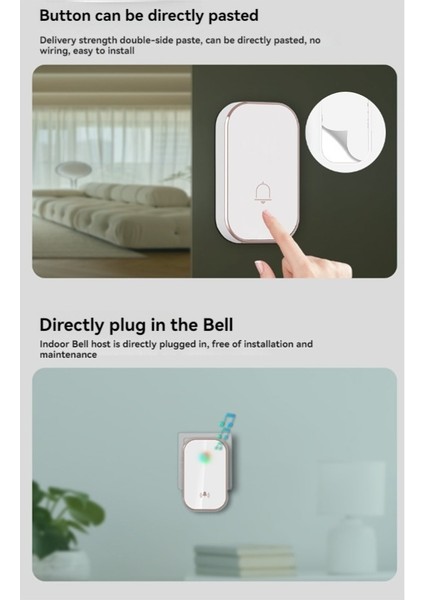 Akıllı Kablosuz Kapı Zili 300M Menzilli Ev Hoş Geldiniz Kapı Zili 38 Şarkılar Melodiler Kapısı Zili Chime White &amp Gümüş (Eu) (Yurt Dışından) fiyatları