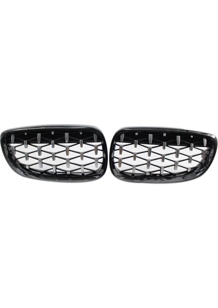 Ön Böbrek Izgarası Ön Kaput Elmas Izgara Için Bmw 3 Serisi E92 E93 E93 Cope 2006-2010 Parlak Siyah+Chrome (Yurt Dışından)