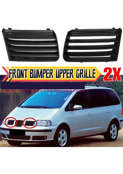 2pcs L+R Ön Üst Tampon Radyatör Grille Trim 7M785365301C 7M785365401C Koltuk Alhambra 7m 2001-2010 (Yurt Dışından)