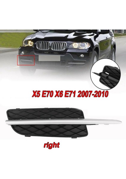 Sağ Ön Alt Tampon Grille Kapak Krom Kalıp Trim For-Bmw X5 E70 X6 E71 2007-2010 51117159594 51117168924 (Yurt Dışından) fiyatları