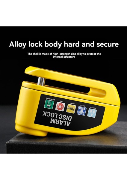 Bisiklet Elektrikli Araç Motosiklet Tekerlek Disk Fren Kilidi Güvenliği Hırsızlık Karşıtı Motosiklet Asma Kilit Disk Kilidi Sarı (Yurt Dışından) fırsatları