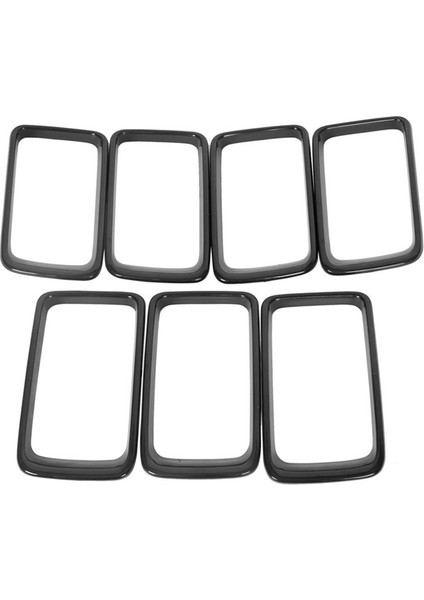 7pc Parlak Siyah Izgara Yüzüğü Ön Izgara Ekleri Jeep Grand Cherokee 2014-2016 Için Kapak Trim Kiti (Yurt Dışından) fiyatları