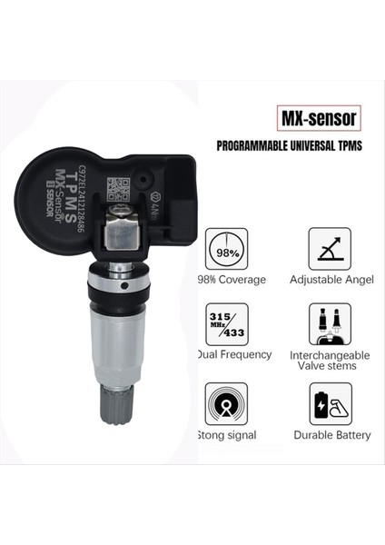 Programlanabilir Tpms Mx Sensörü 315MHZ+433MHZ 2 Otomatik Aracı Için 1 Lastik Sensörü TS408 TS508 ITS600 Tpms Lastik Basınç Sensörü (Yurt Dışından) fiyatları