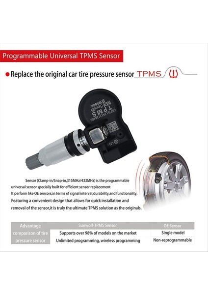 Programlanabilir Tpms Mx Sensörü 315MHZ+433MHZ 2 Otomatik Aracı Için 1 Lastik Sensörü TS408 TS508 ITS600 Tpms Lastik Basınç Sensörü (Yurt Dışından) fırsatları
