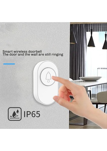 433MHZ Kablosuz Kapı Zili Su Geçirmez Akıllı Ev Kapı Zili Kiti Gece Görüşü Floresan Yüzük Flaş Alarmı Abd (Yurt Dışından) fırsatları
