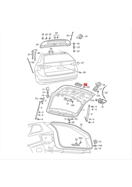 Bagaj Kapağı Tutma Audi A3 5e3 827 566 5E3827566 (Yurt Dışından) modelleri