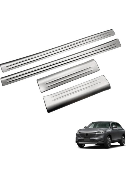4pcs Honda Vezel Hr-V Hrv 2021-2023 Scuff Plaka Pastılı Çelik Siyah (Yurt Dışından) fırsatları