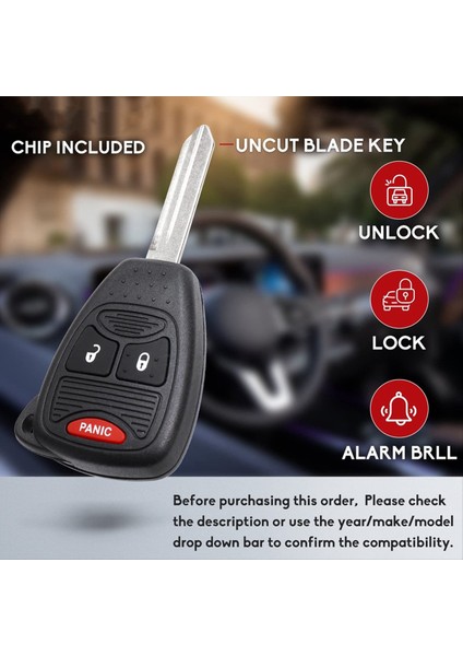 Araba Anahtarı Fob Anahtarsız Giriş OHT692427AA Dodge Ram 1500 2500 3500 Durango Şarj Cihazı Nitro Jeep Wrangler Compass Patriot (Yurt Dışından) fiyatları