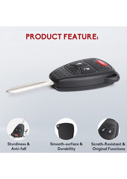 Araba Anahtarı Fob Anahtarsız Giriş OHT692427AA Dodge Ram 1500 2500 3500 Durango Şarj Cihazı Nitro Jeep Wrangler Compass Patriot (Yurt Dışından) indirimleri