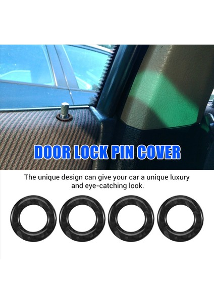Araba Kapısı Pimi Döşeme 4pcs Karbon Fiber Kapı Kilit Pimi Kapak Trim Mercedes Benz C-Serisi W205 Glc C180 C200L C260L (Yurt Dışından) fırsatları