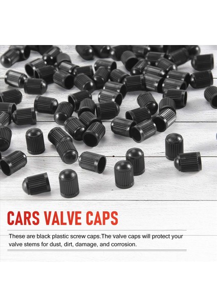 100 - Siyah Plastik Yedek Valf Kapakları Seti Arabalar Kamyonlar Motosikletler Atv Schrader Lastik Kapakları (Yurt Dışından) fırsatları
