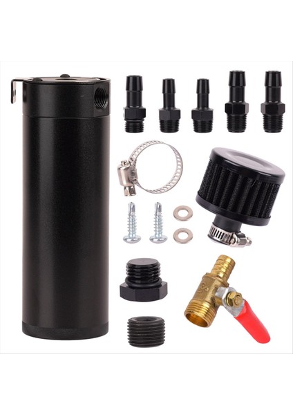 Araç Modifikasyonu Evrensel Havalandırma Yağ Tenceresi 2 Port 500ML Ayırıcı Yağ Deposu Egzoz Gaz Yağı Tenceresi Için Hava Filtresi ile (Yurt Dışından) fırsatları
