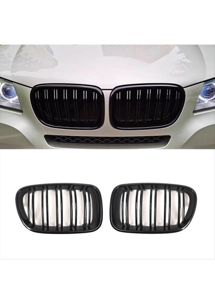 Bmw X3 F25 2010-2013 Ön Tampon Böbrek Yarışı Grille Hood Spor Çift Çift Izgara Kapağı 51117237422 51117237421 (Yurt Dışından) modelleri