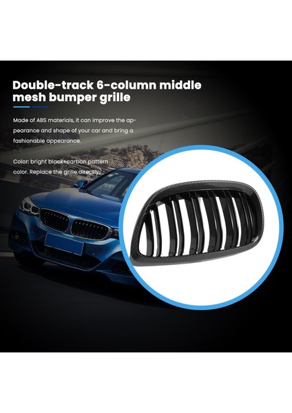 -Bmw E90 E92 E93 M3 328I 335I 2007-2011 Karbon Fiber Görünüm Ön Böbrek Grille 51137157275 51137157276 (Yurt Dışından) indirimleri