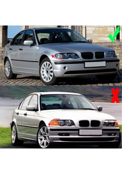 Araba Elmas Parlak Siyah Ön Izgara Böbrek Izgara Bmw E46 4 Dograk Sedan 2002-2005 (Yurt Dışından) modelleri