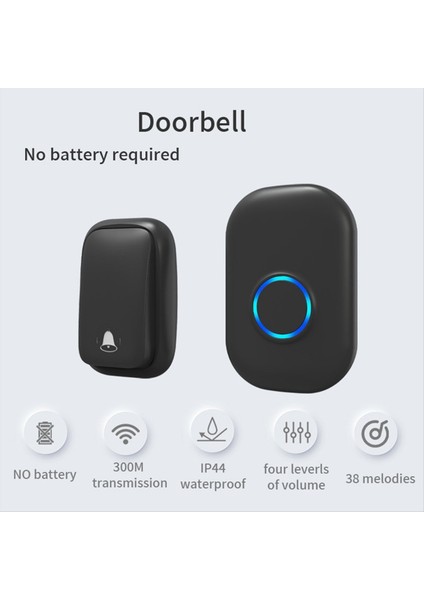 Su Geçirmez Akıllı Kapı Zili Kablosuz Kapı Zili Ev Kapı Zili Akıllı 4 Seviyeli Hacim Kontrolü 38 Şarkılar Kapı Zili (Yurt Dışından) fiyatları