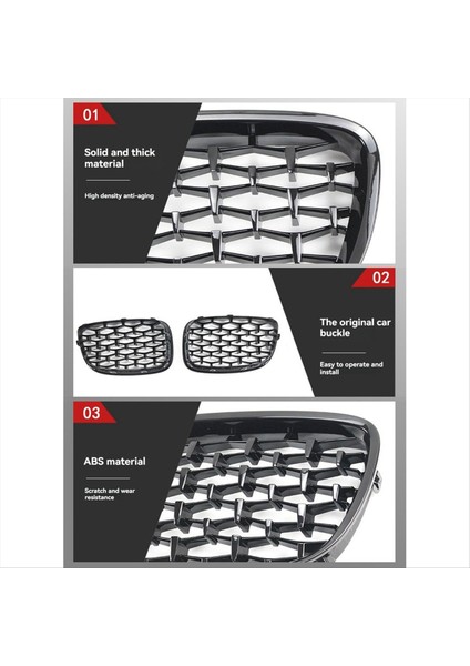 Bmw 5 Serisi Için Gt F07 Hatchback 2010-2017 Araba Siyah Elmas Meteor Tarzı Ön Izgara (Yurt Dışından) indirimleri