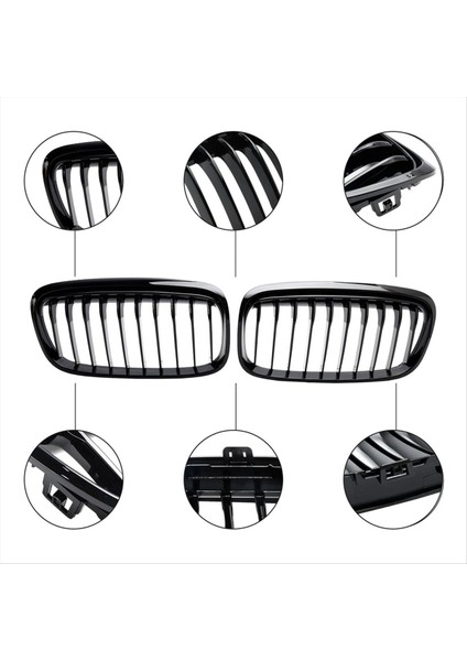 Parlak Siyah Araba Ön Tampon Grille Bmw 2 Serisi Gran Tourer F45 F46 2015 2016 2017 2018 (Yurt Dışından) fırsatları