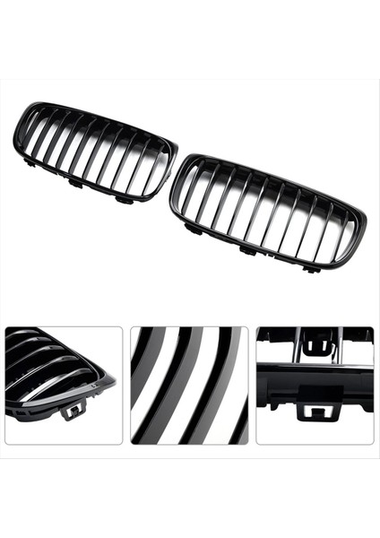 Parlak Siyah Araba Ön Tampon Grille Bmw 2 Serisi Gran Tourer F45 F46 2015 2016 2017 2018 (Yurt Dışından) indirimleri